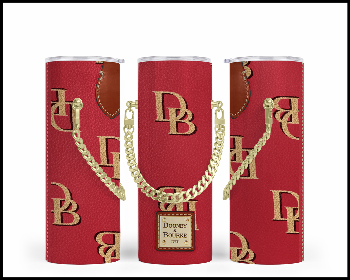 Designer Handbag Inspired Chain Tumbler (001)