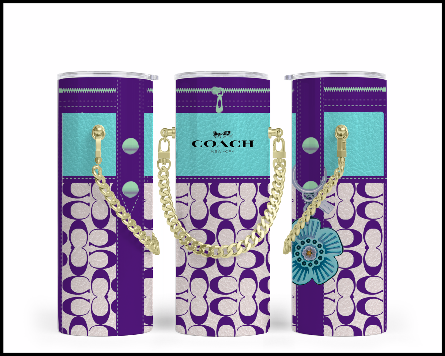 Designer Handbag Inspired Chain Tumbler (120)