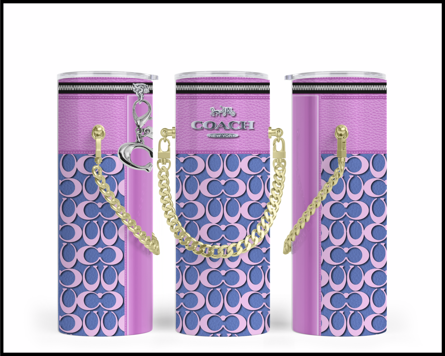 Designer Handbag Inspired Chain Tumbler (201)