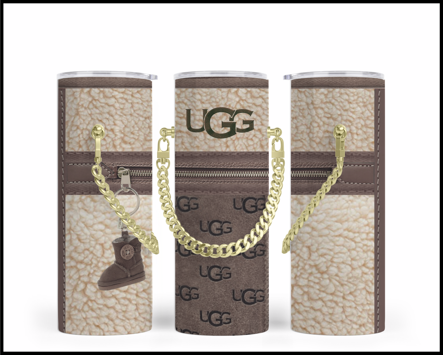 Designer Handbag Inspired Chain Tumbler (001)