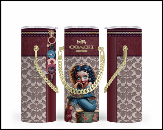 Designer Handbag Inspired Chain Tumbler (103)