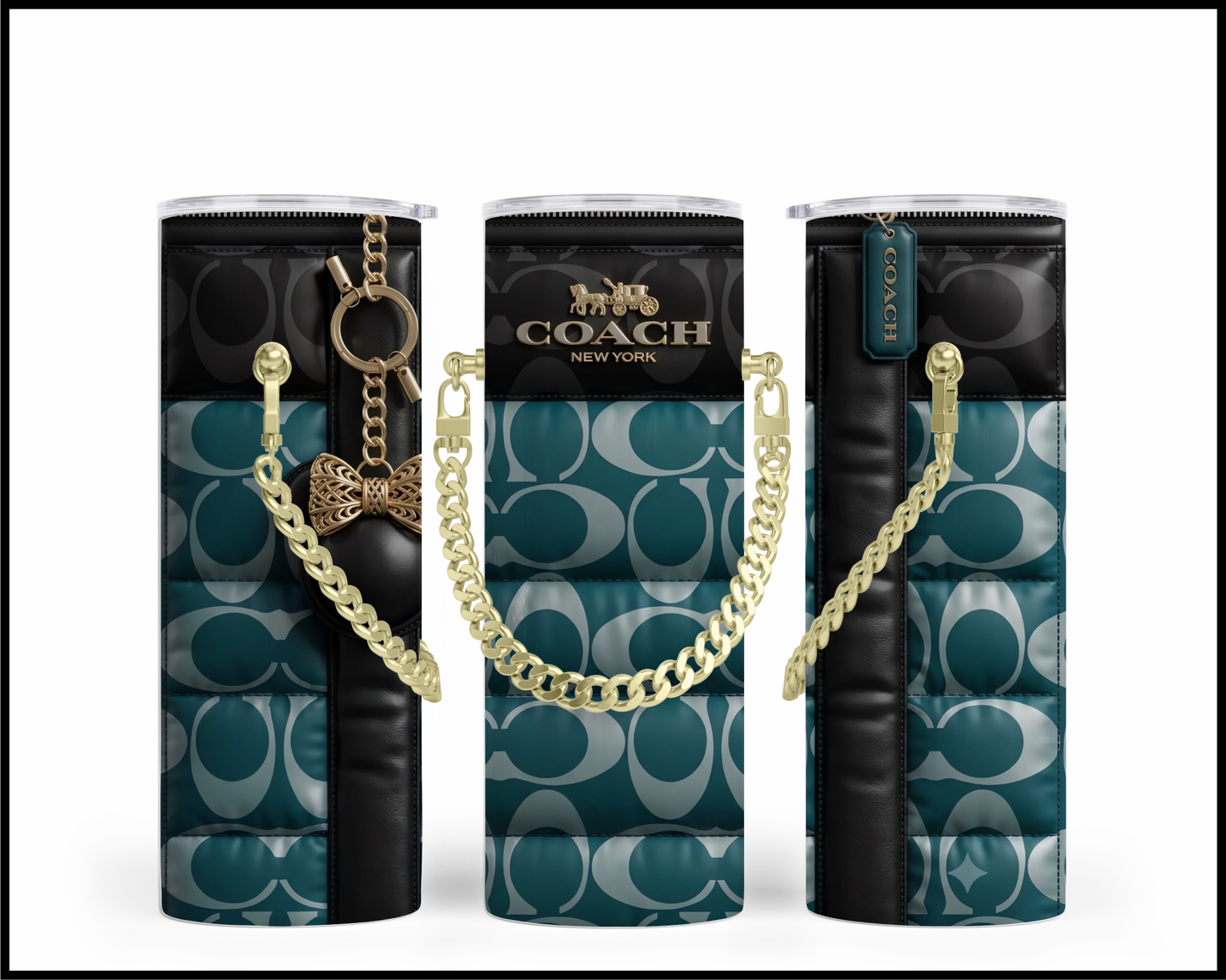 Designer Handbag Inspired Chain Tumbler (340)