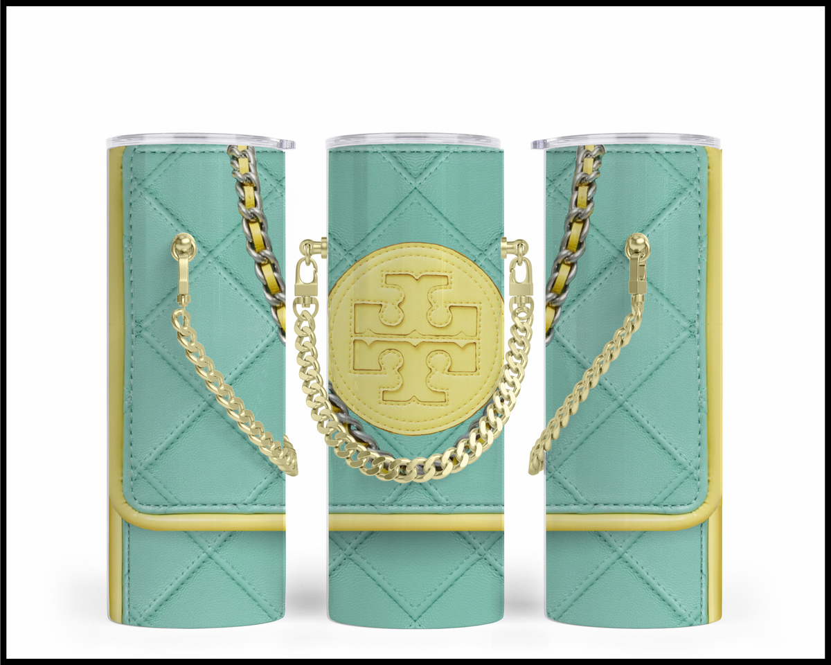 Designer Handbag Inspired Chain Tumbler (002)