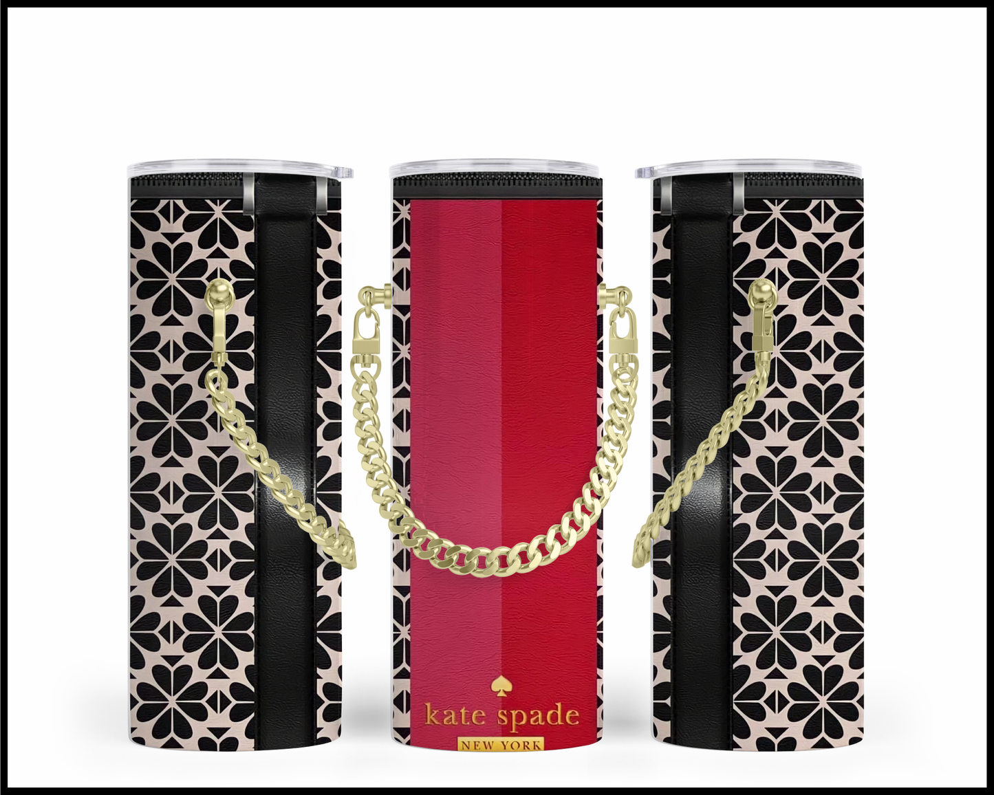 Designer Handbag Inspired Chain Tumbler (019)