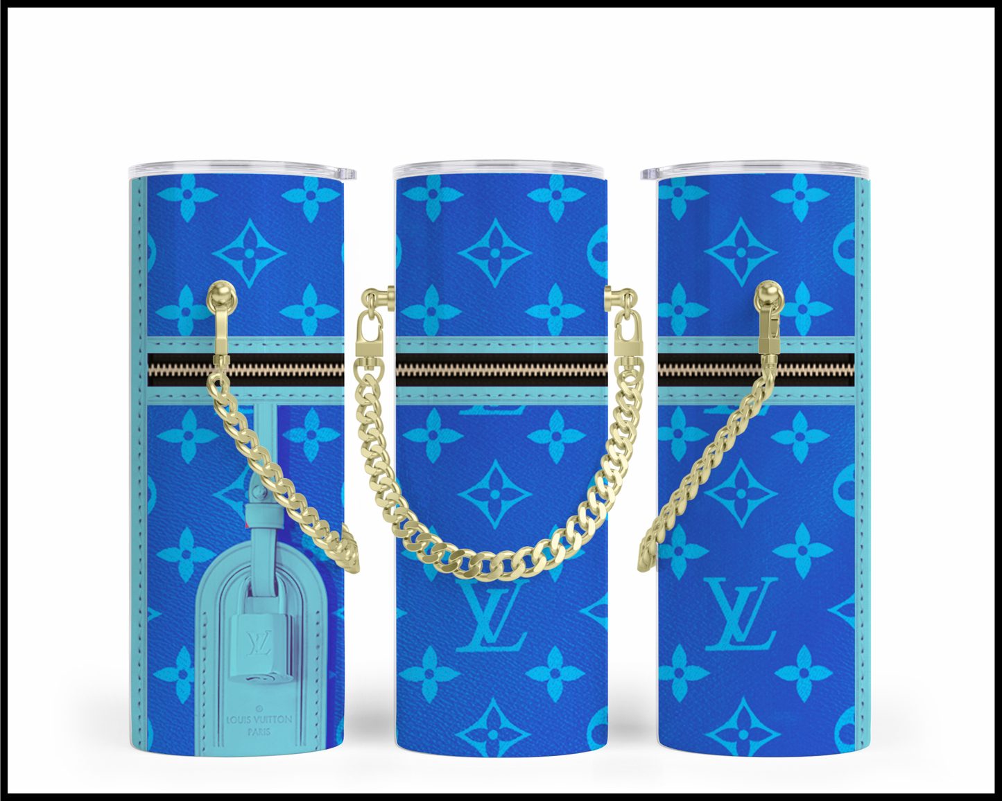 Designer Handbag Inspired Chain Tumbler (001)