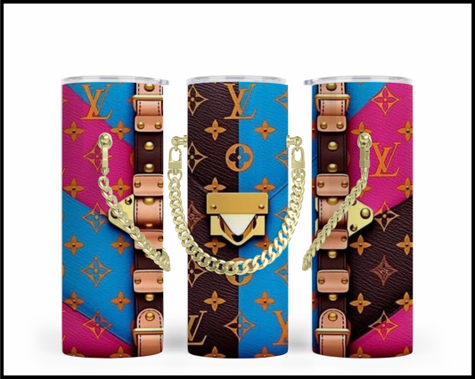 Designer Handbag Inspired Chain Tumbler (065)