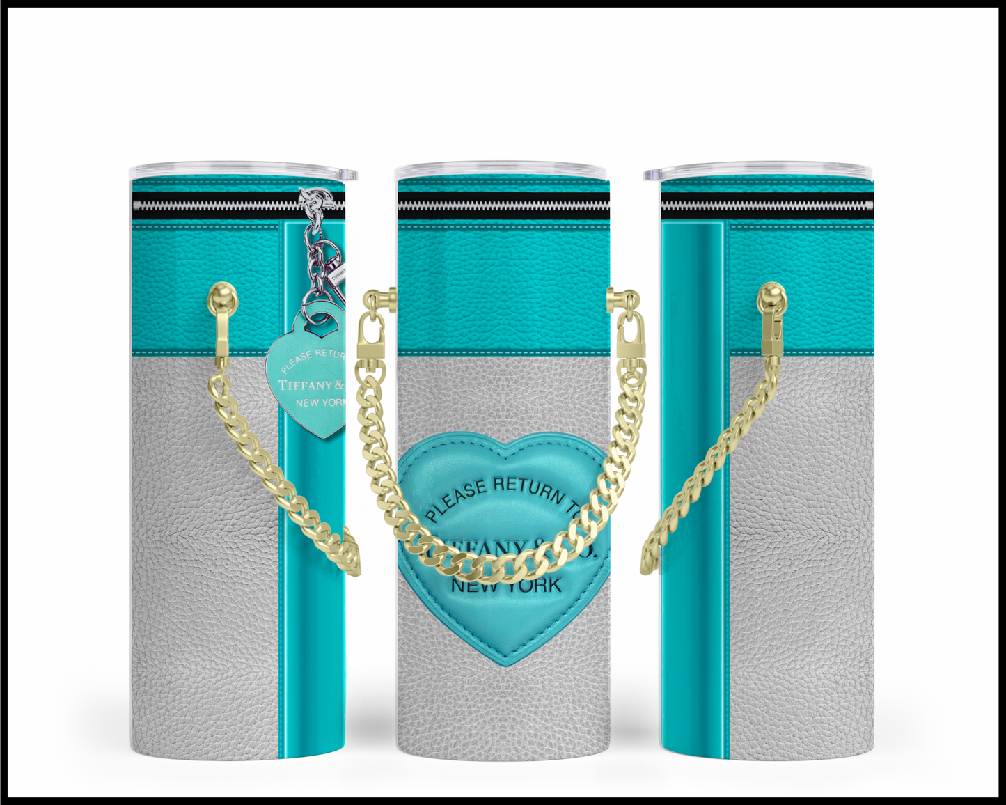 Designer Handbag Inspired Chain Tumbler (001)