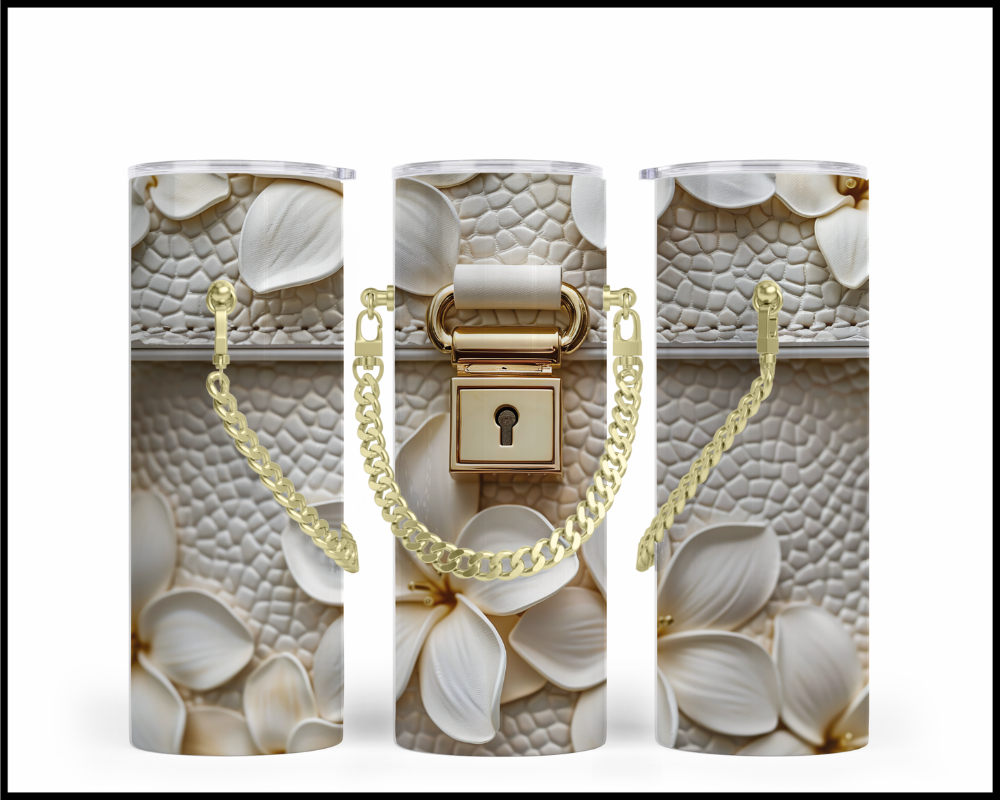 Designer Handbag Inspired Chain Tumbler (071)