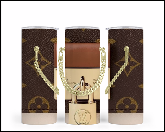 Designer Handbag Inspired Chain Tumbler (064)