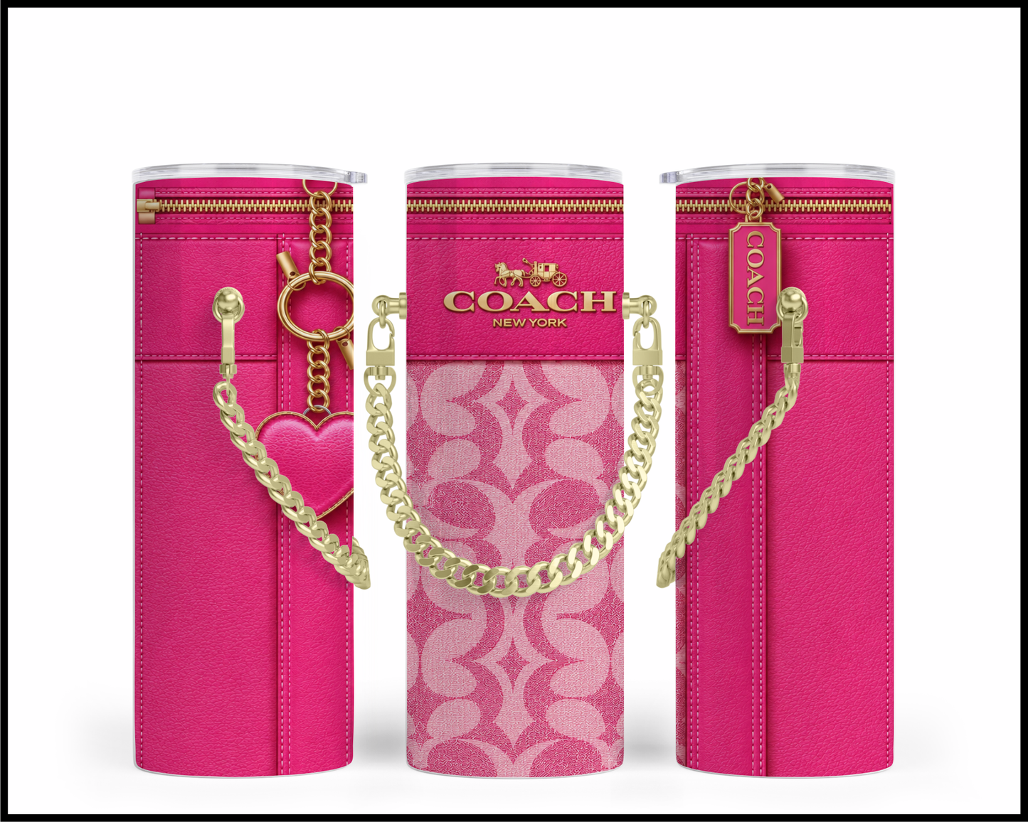 Designer Handbag Inspired Chain Tumbler (356)