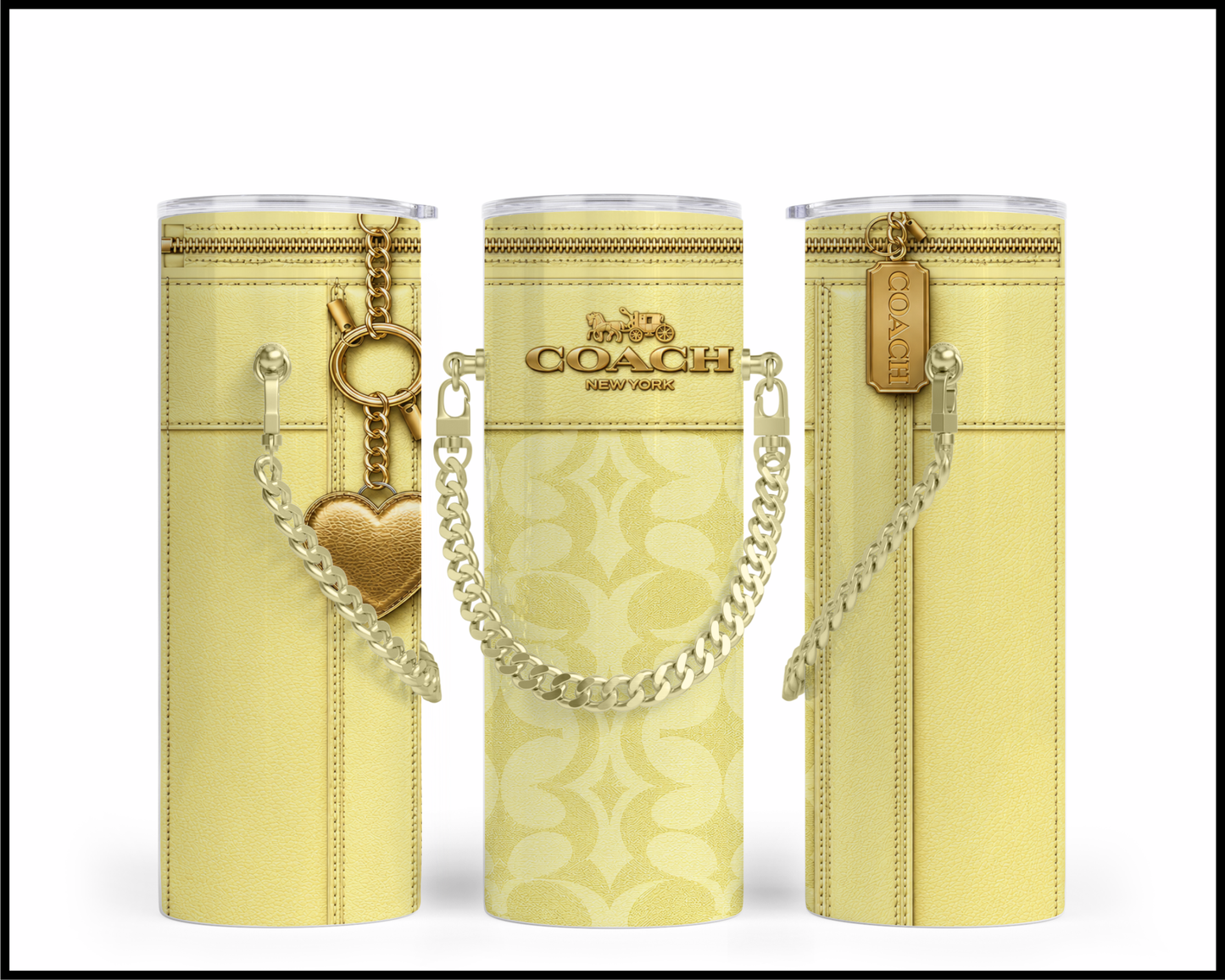 Designer Handbag Inspired Chain Tumbler (356)
