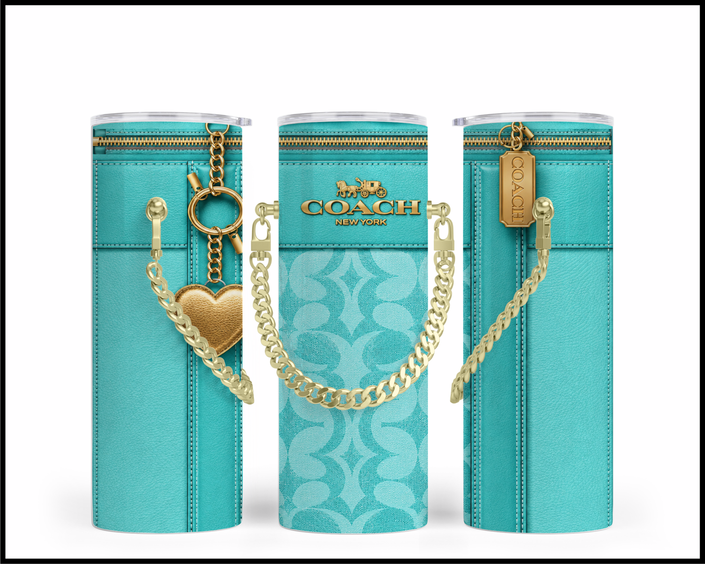 Designer Handbag Inspired Chain Tumbler (356)