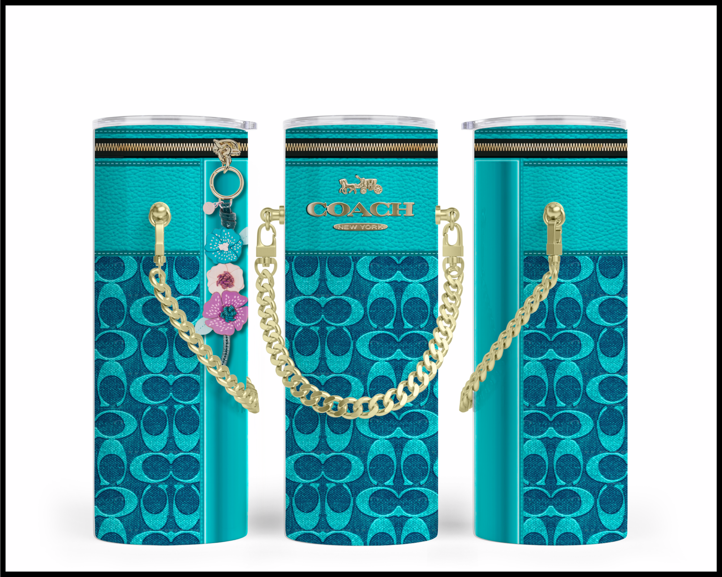 Designer Handbag Inspired Chain Tumbler (160)