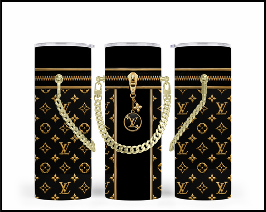 Designer Handbag Inspired Chain Tumbler (076)