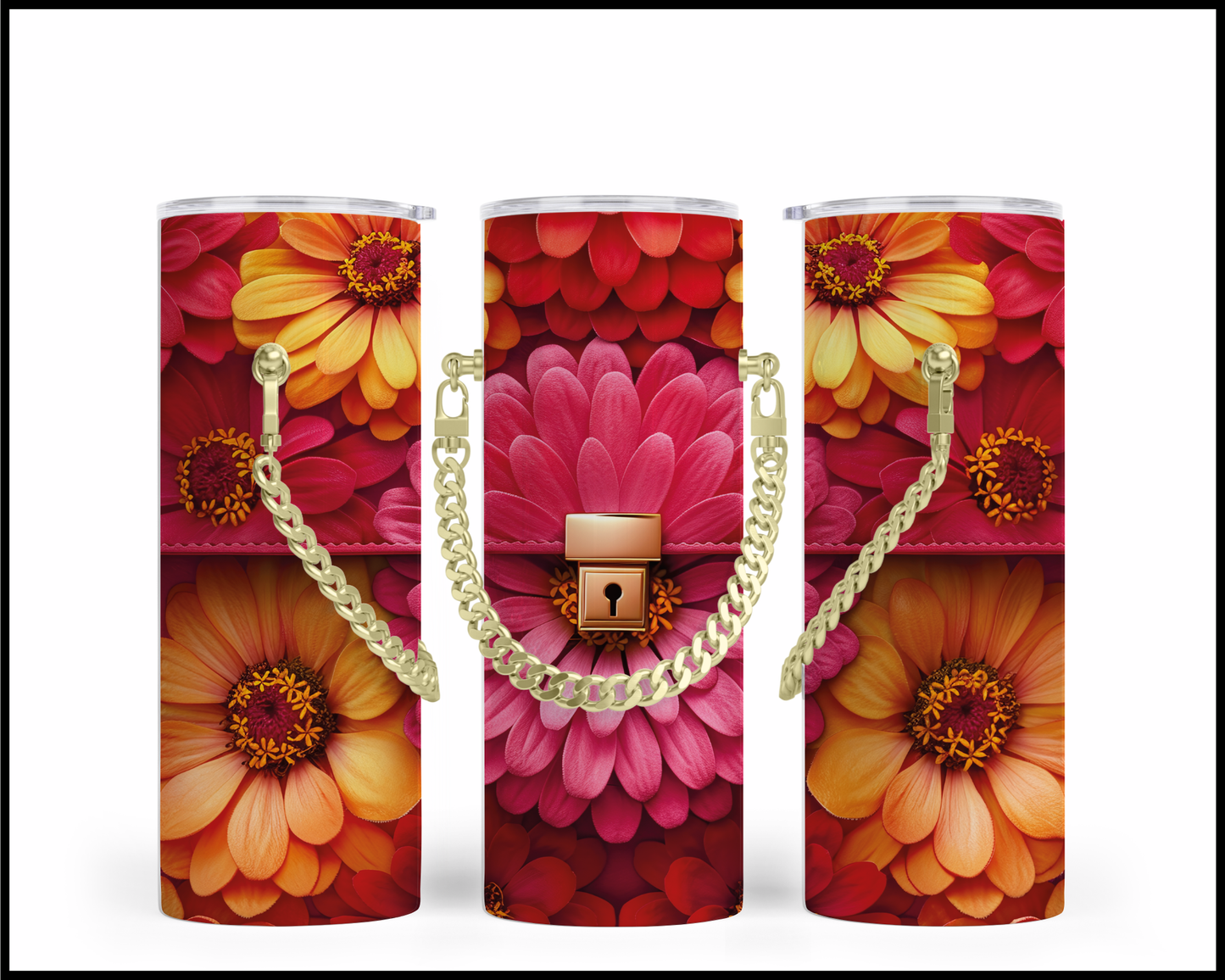 Designer Handbag Inspired Chain Tumbler (083)