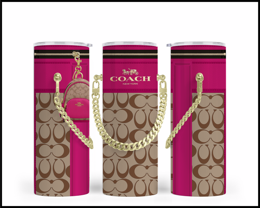 Designer Handbag Inspired Chain Tumbler (083)