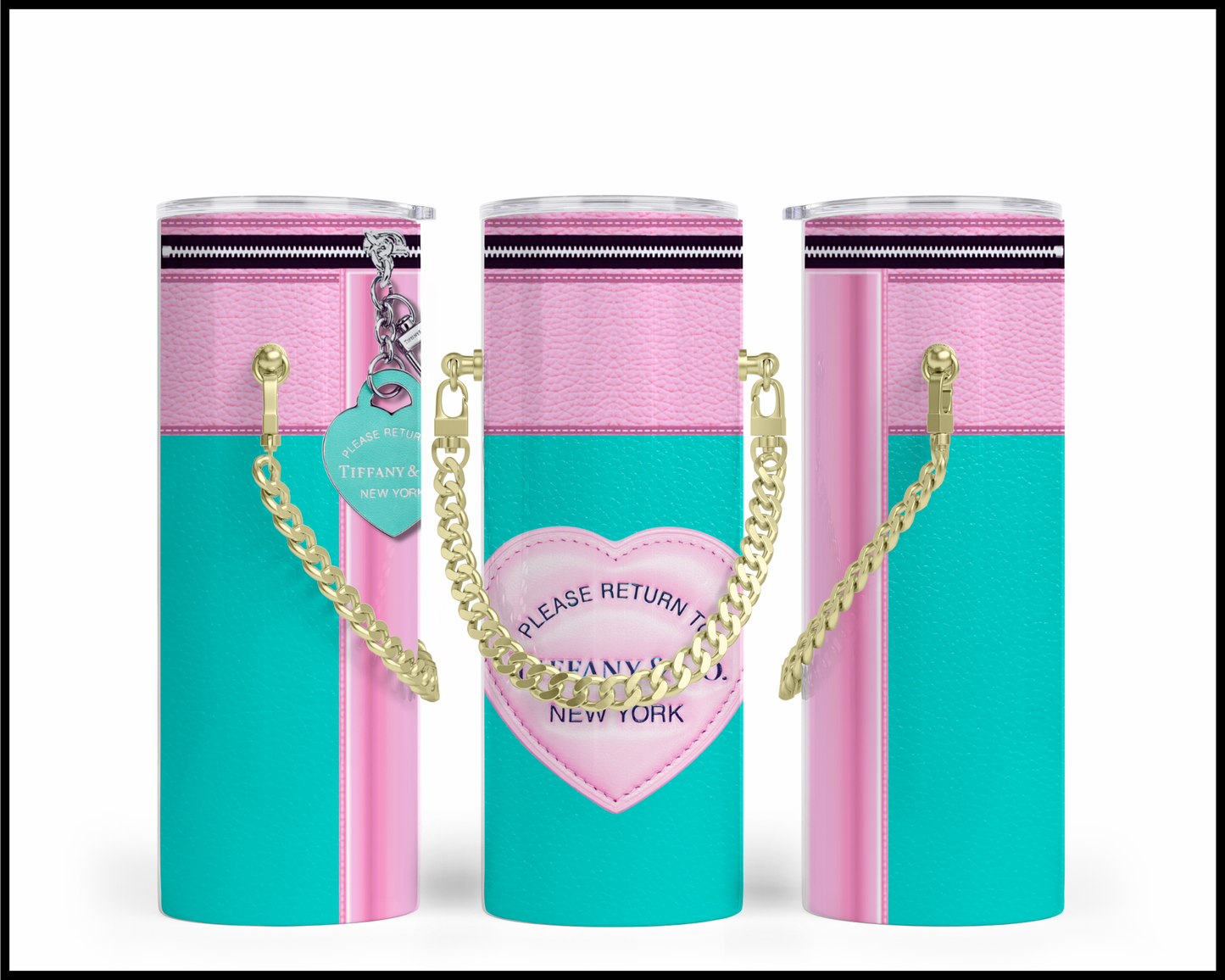 Designer Handbag Inspired Chain Tumbler (001)