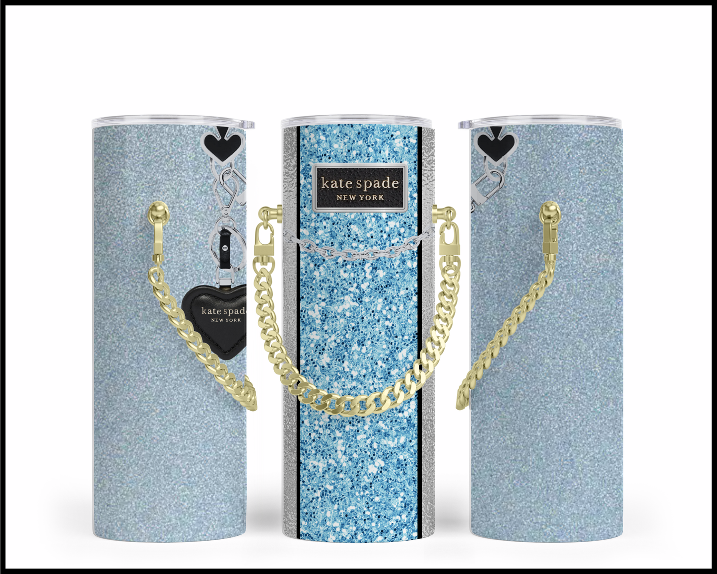 Designer Handbag Inspired Chain Tumbler (003)