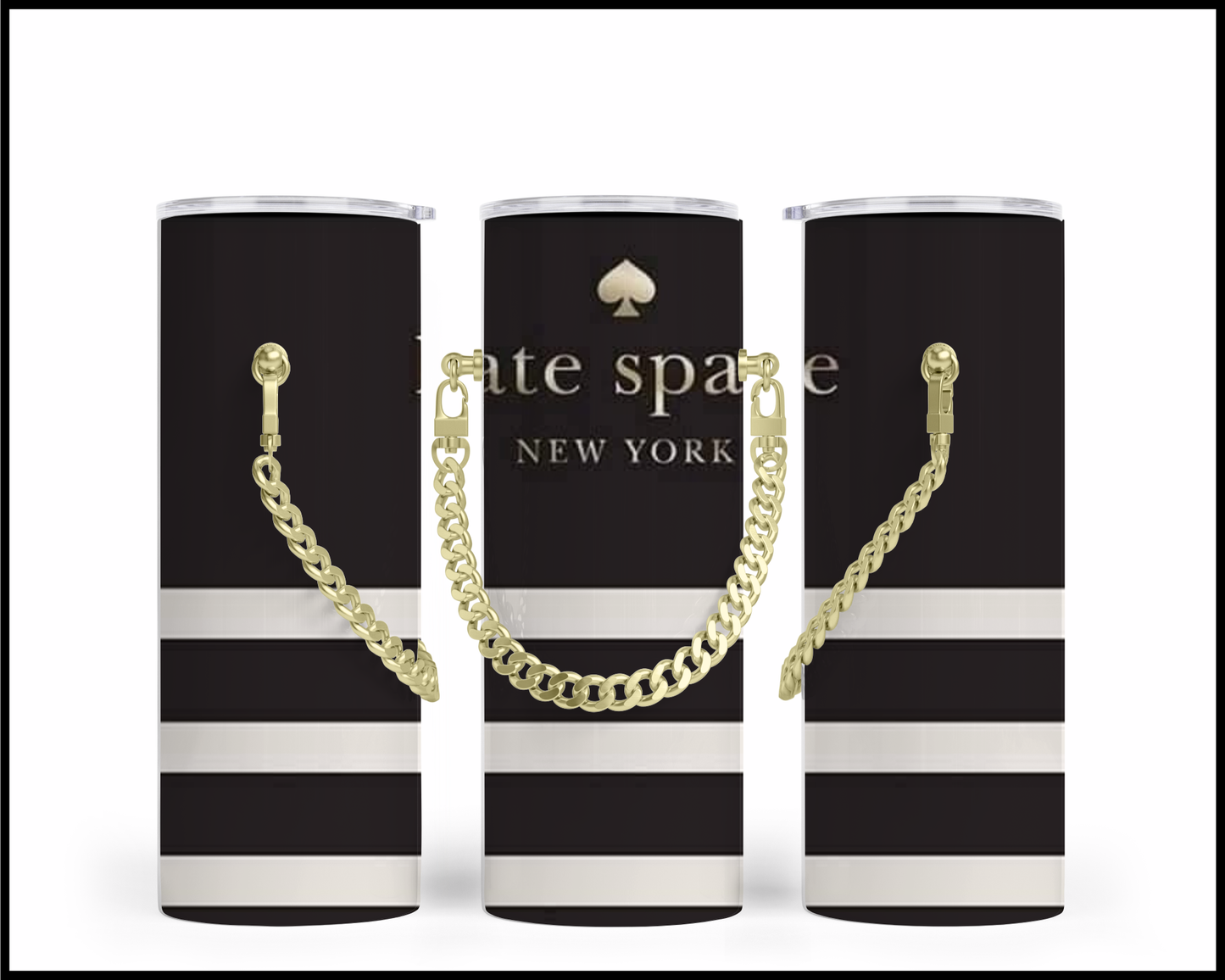 Designer Handbag Inspired Chain Tumbler (020)