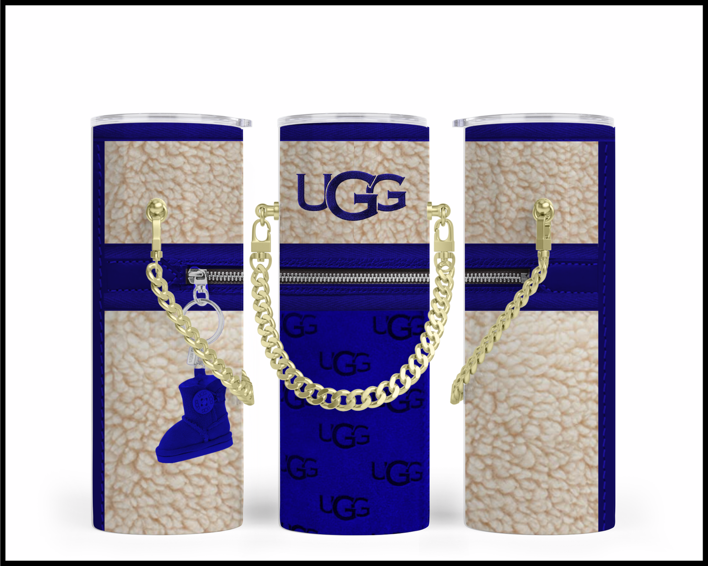 Designer Handbag Inspired Chain Tumbler (001)