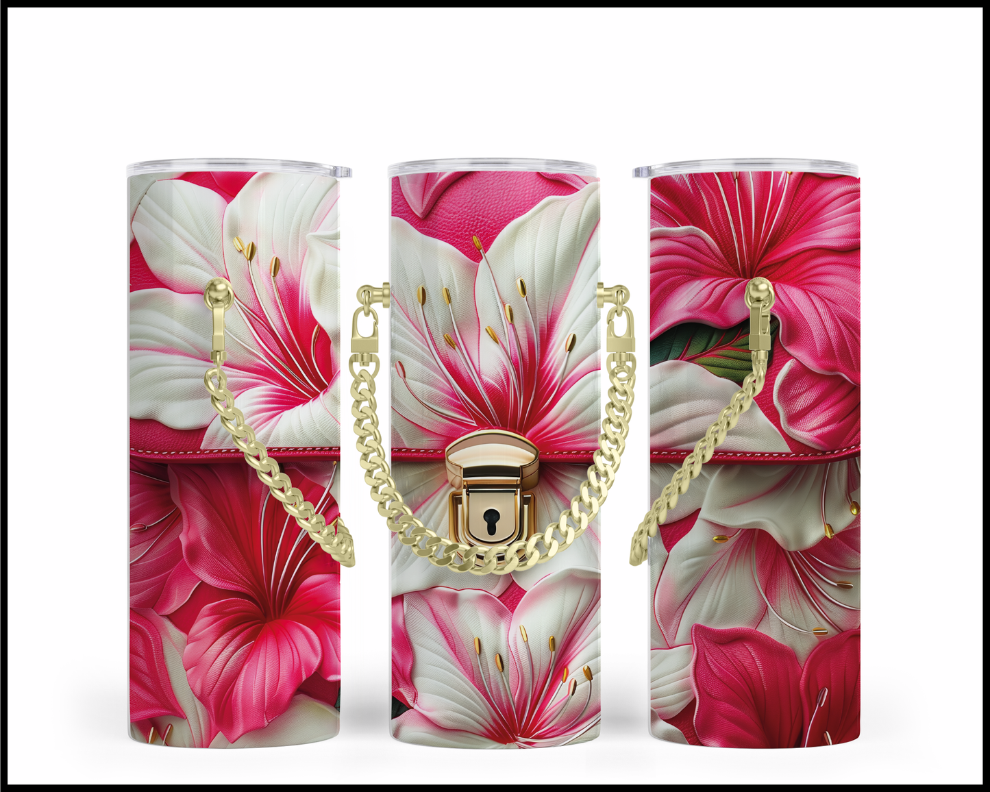 Designer Handbag Inspired Chain Tumbler (028)