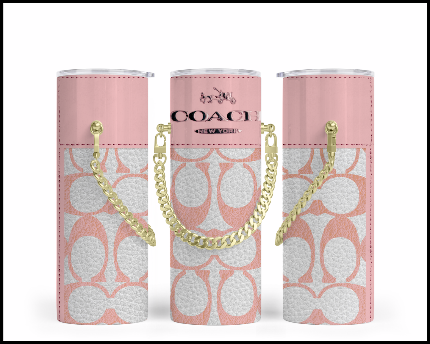 Designer Handbag Inspired Chain Tumbler (263)