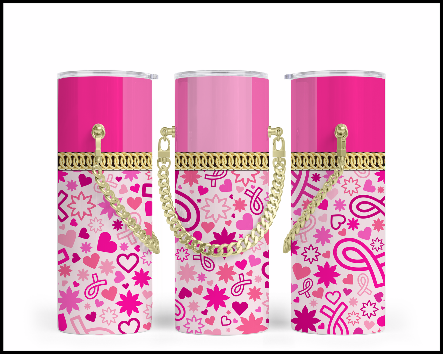 Designer Handbag Inspired Chain Tumbler (306)
