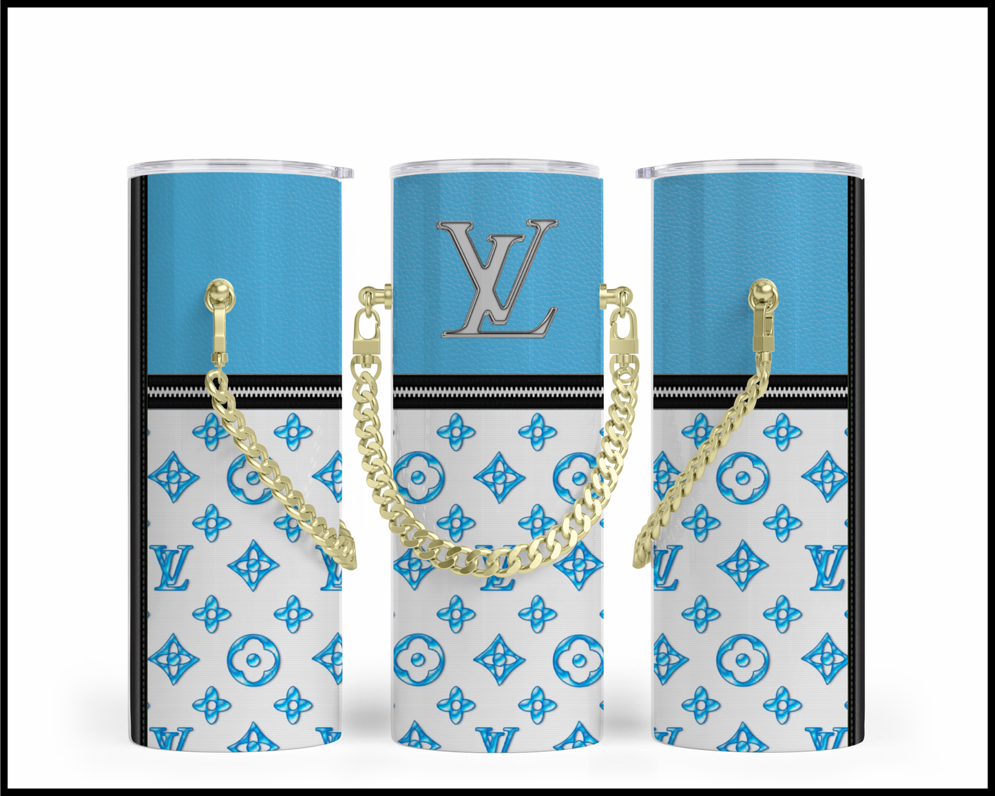 Designer Handbag Inspired Chain Tumbler (030)