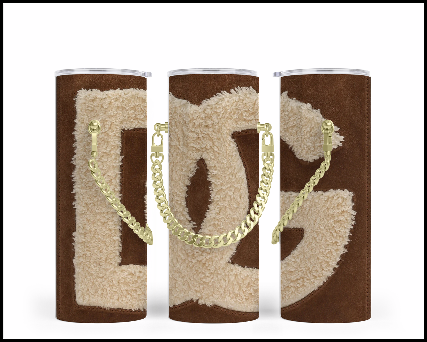 Designer Handbag Inspired Chain Tumbler (003)