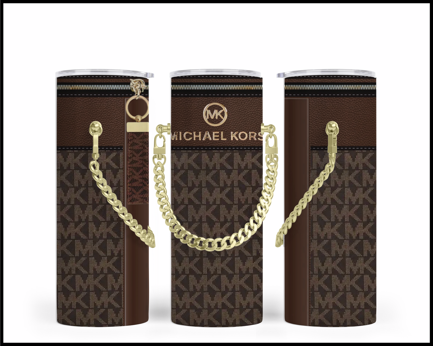 Designer Handbag Inspired Chain Tumbler (018)