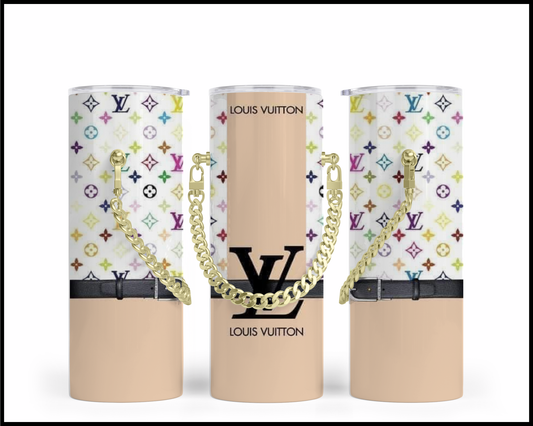 Designer Handbag Inspired Chain Tumbler (067)