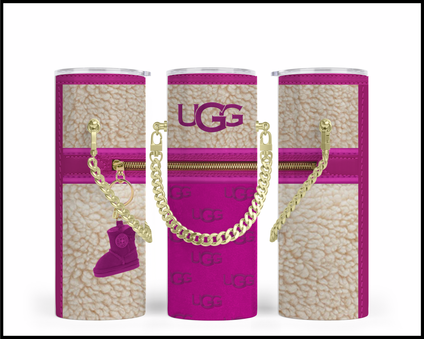 Designer Handbag Inspired Chain Tumbler (001)
