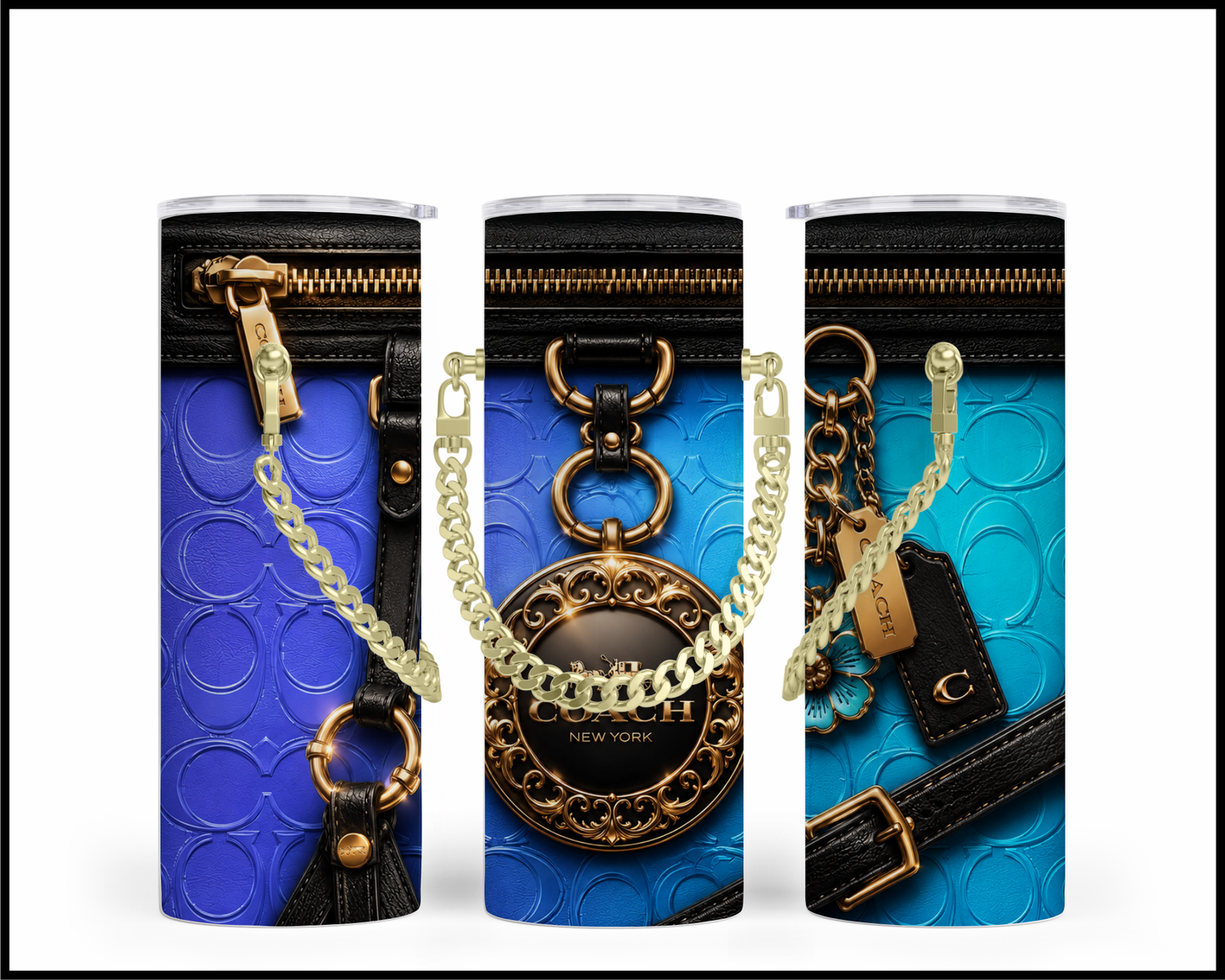 Designer Handbag Inspired Chain Tumbler (357)