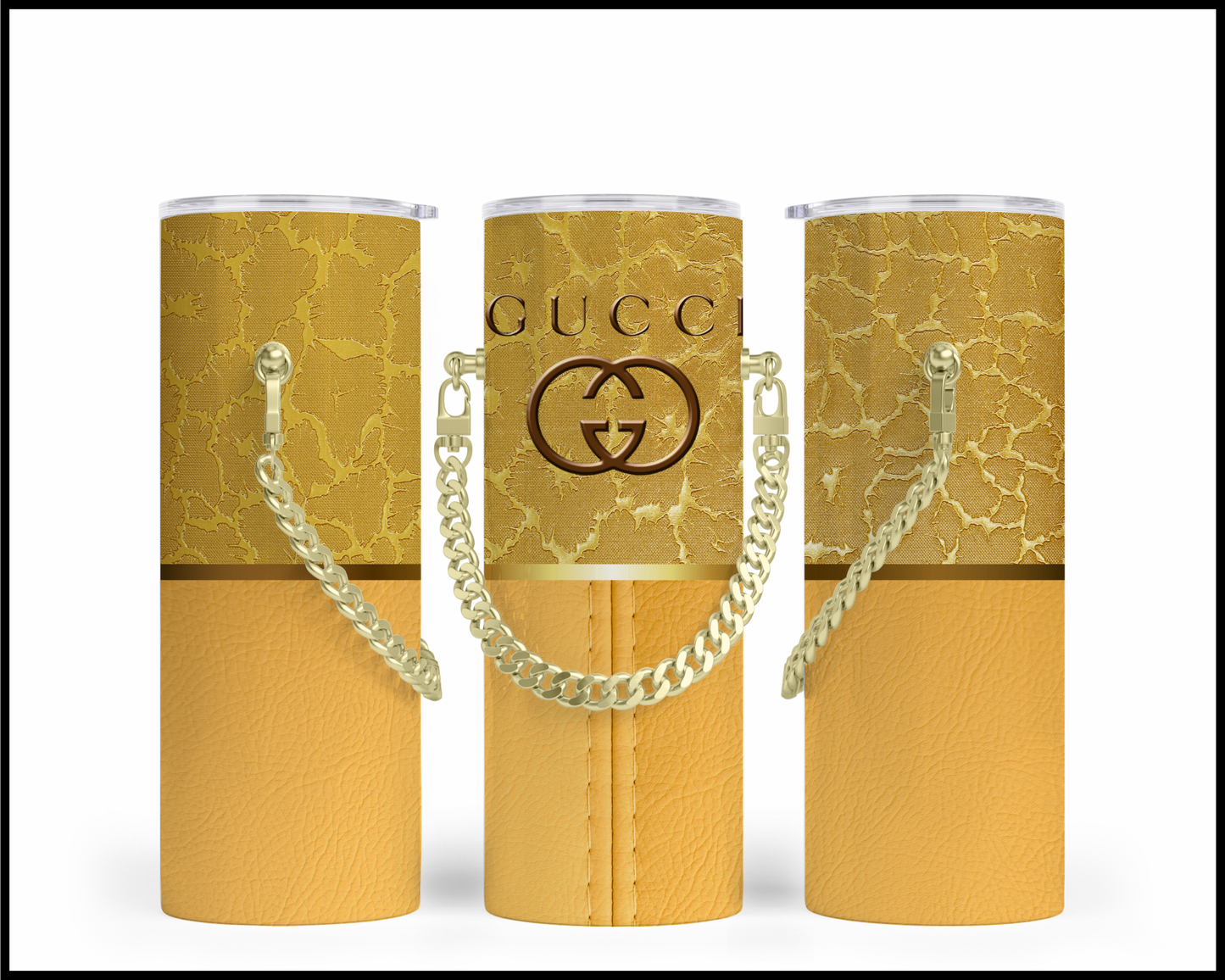 Designer Handbag Inspired Chain Tumbler (022)