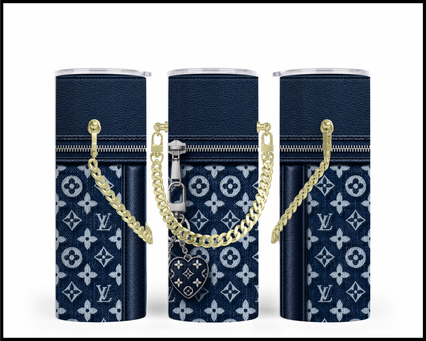 Designer Handbag Inspired Chain Tumbler (075)