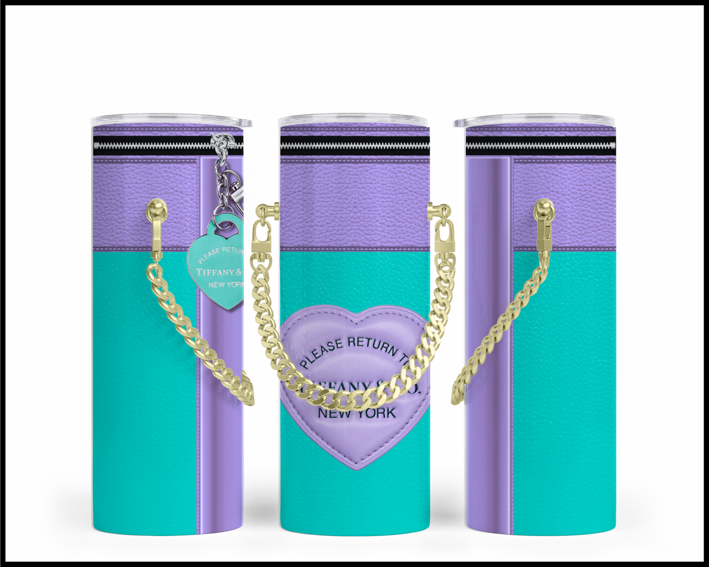 Designer Handbag Inspired Chain Tumbler (001)
