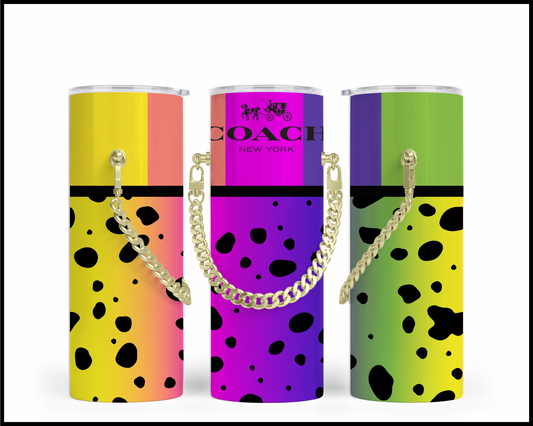 Designer Handbag Inspired Chain Tumbler (241)