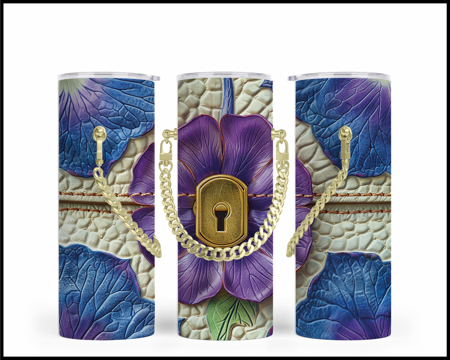 Designer Handbag Inspired Chain Tumbler (051)