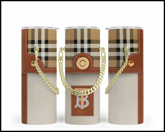 Designer Handbag Inspired Chain Tumbler (004)