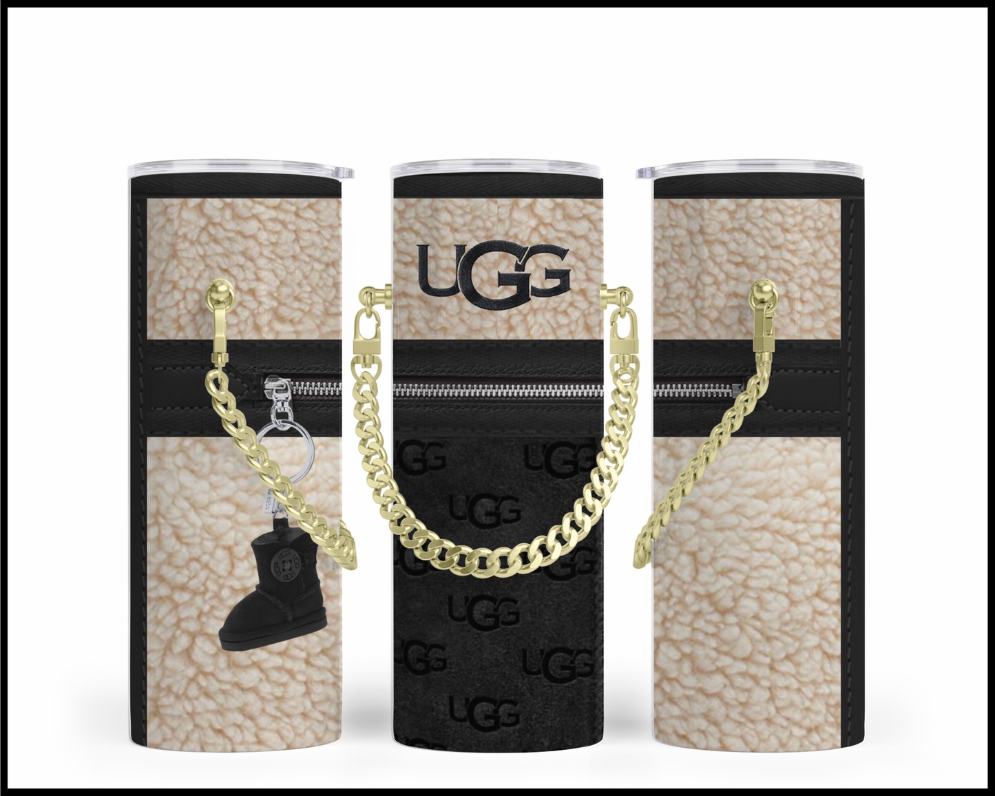 Designer Handbag Inspired Chain Tumbler (001)