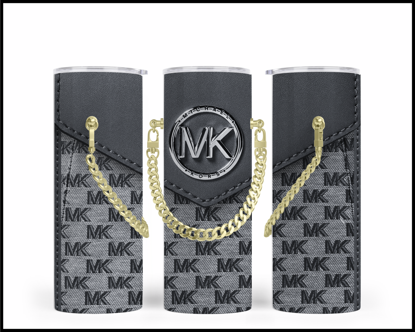 Designer Handbag Inspired Chain Tumbler (003)