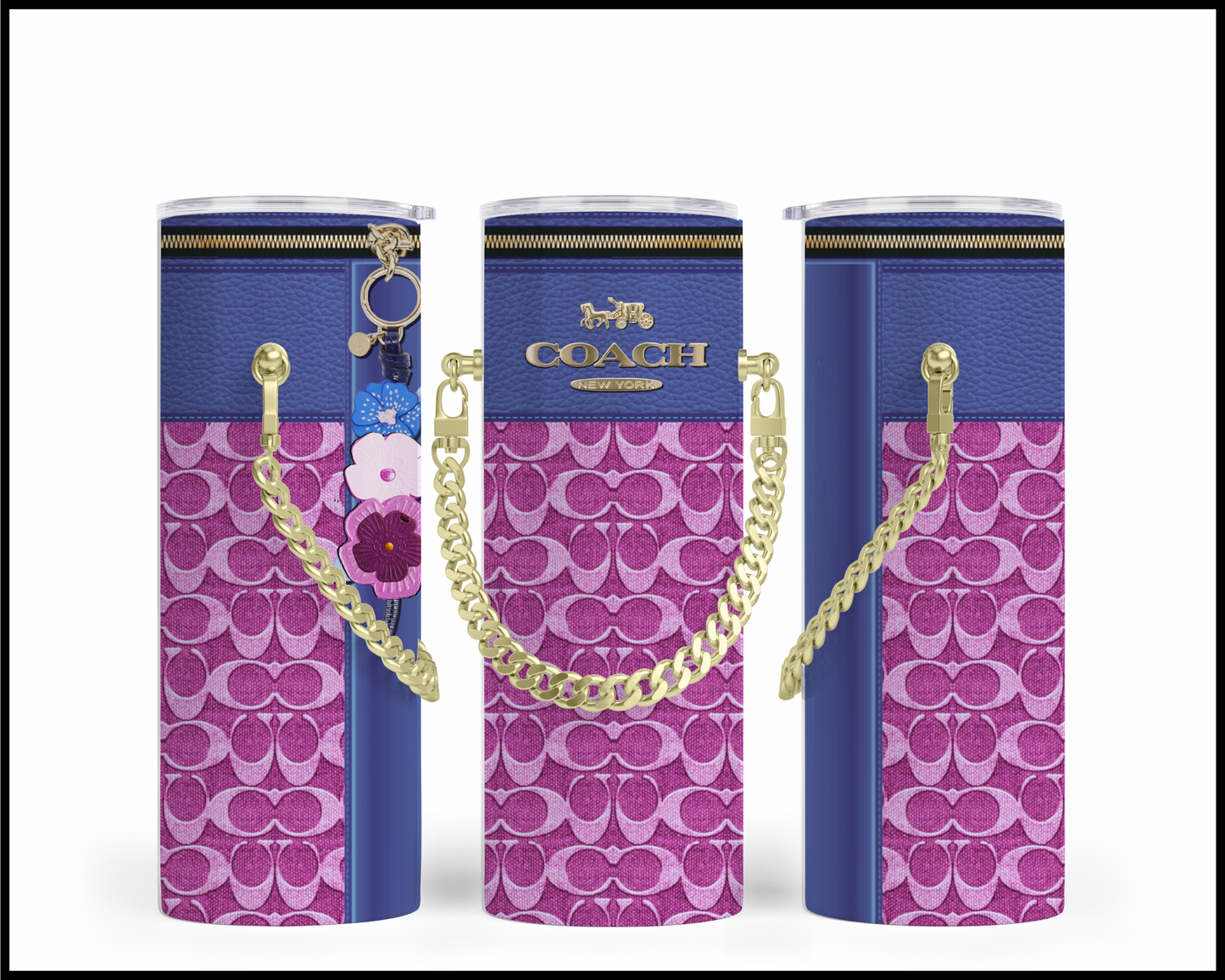 Designer Handbag Inspired Chain Tumbler (160)