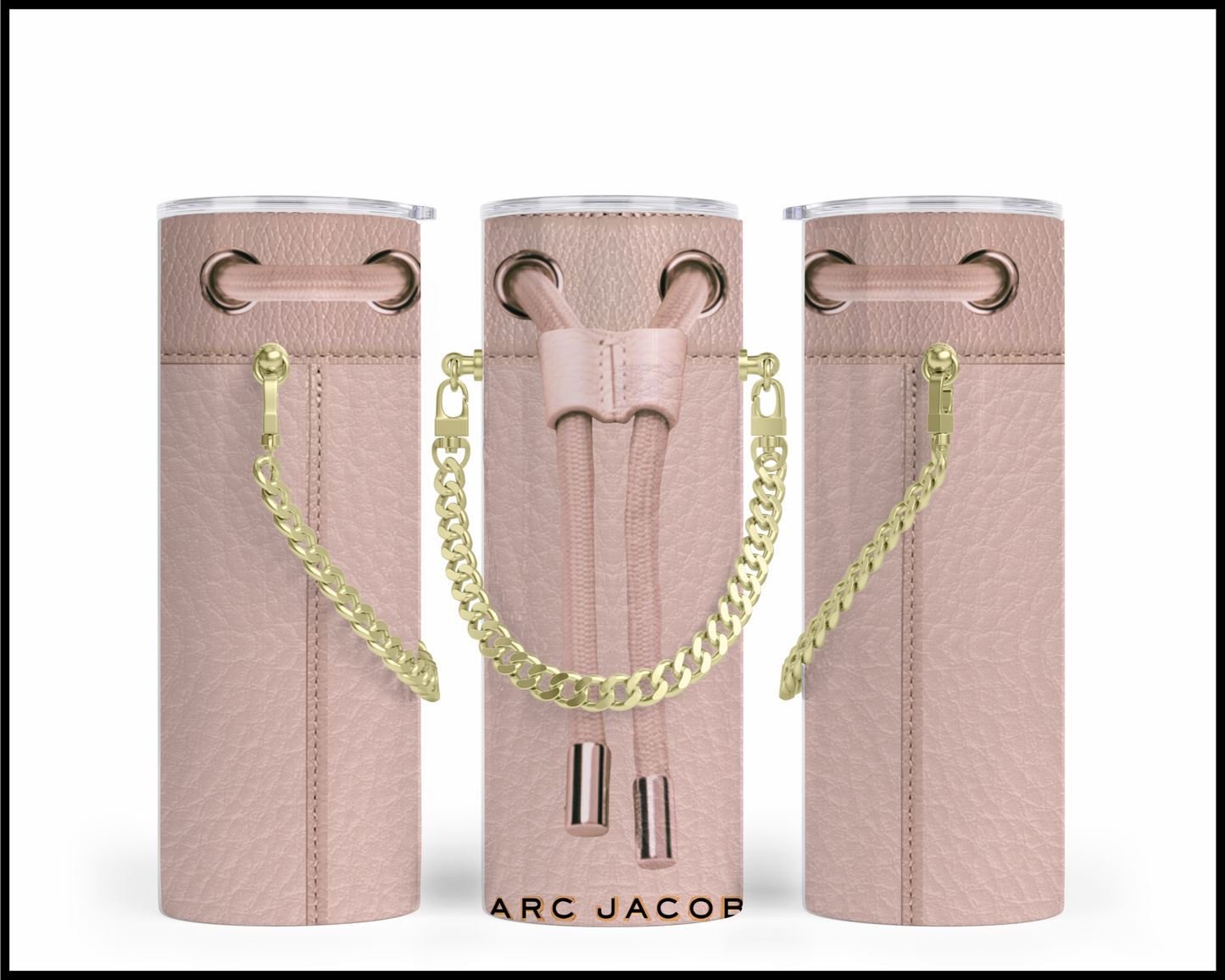 Designer Handbag Inspired Chain Tumbler (012)