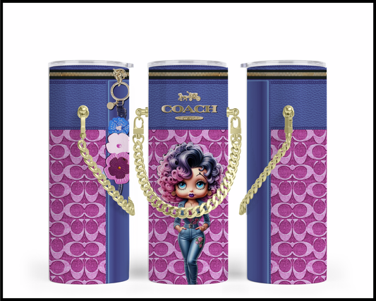 Designer Handbag Inspired Chain Tumbler (106)
