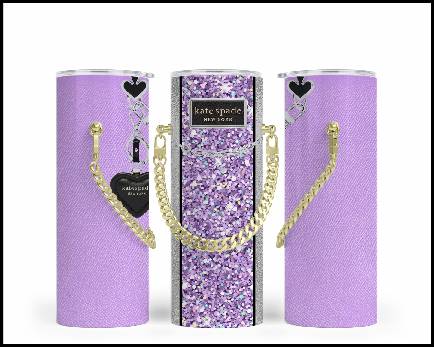 Designer Handbag Inspired Chain Tumbler (003)