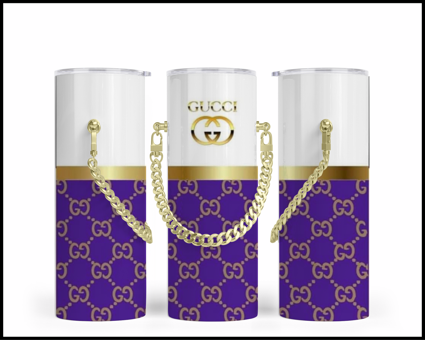 Designer Handbag Inspired Chain Tumbler (055)