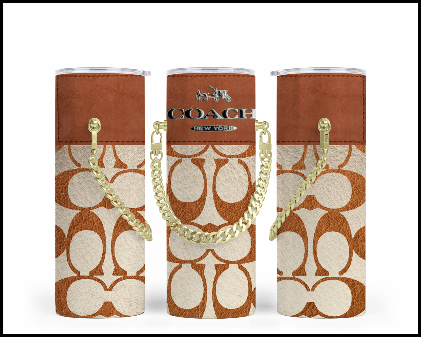 Designer Handbag Inspired Chain Tumbler (265)