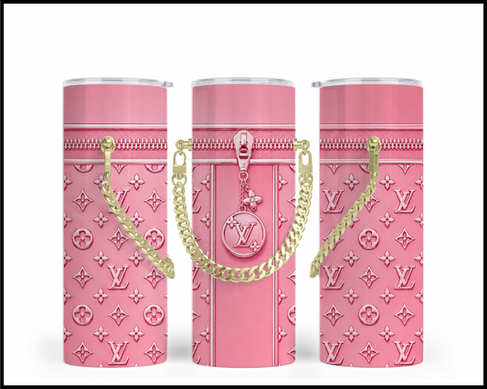 Designer Handbag Inspired Chain Tumbler (077)