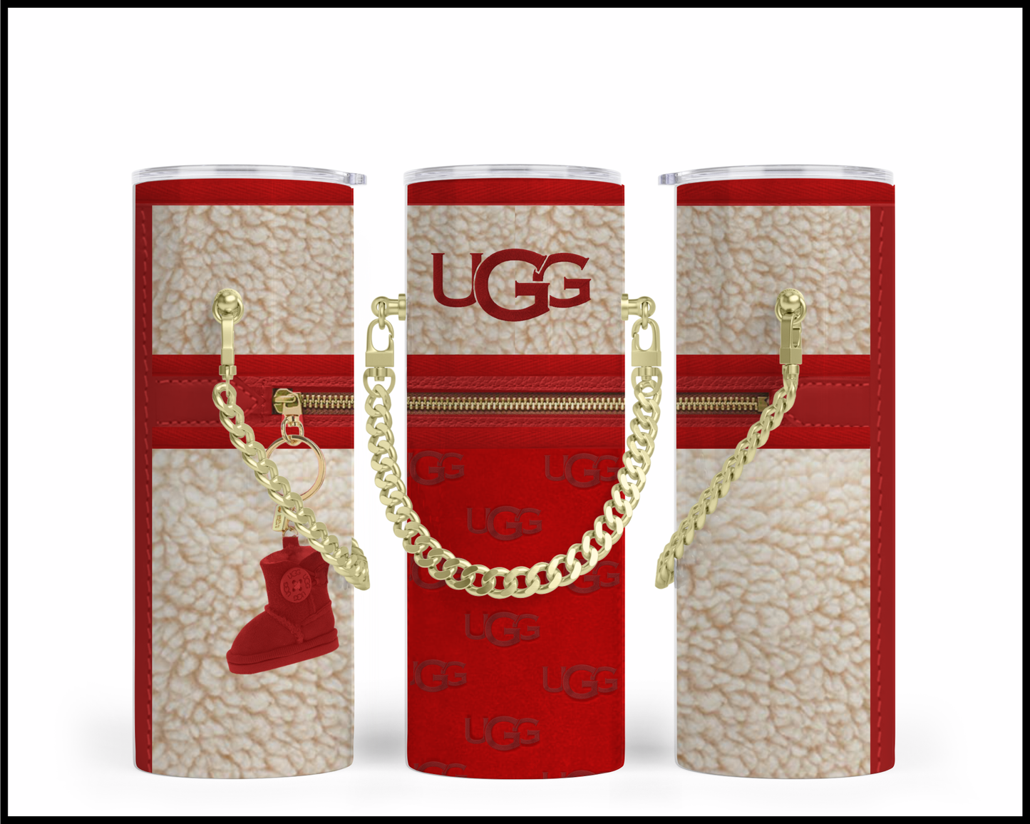 Designer Handbag Inspired Chain Tumbler (001)