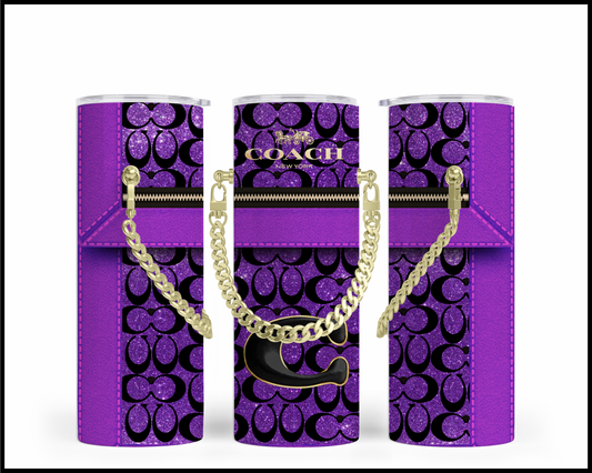 Designer Handbag Inspired Chain Tumbler (085)